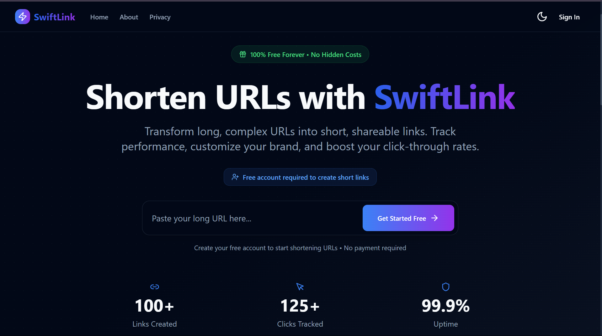 Swift Linker — screenshot