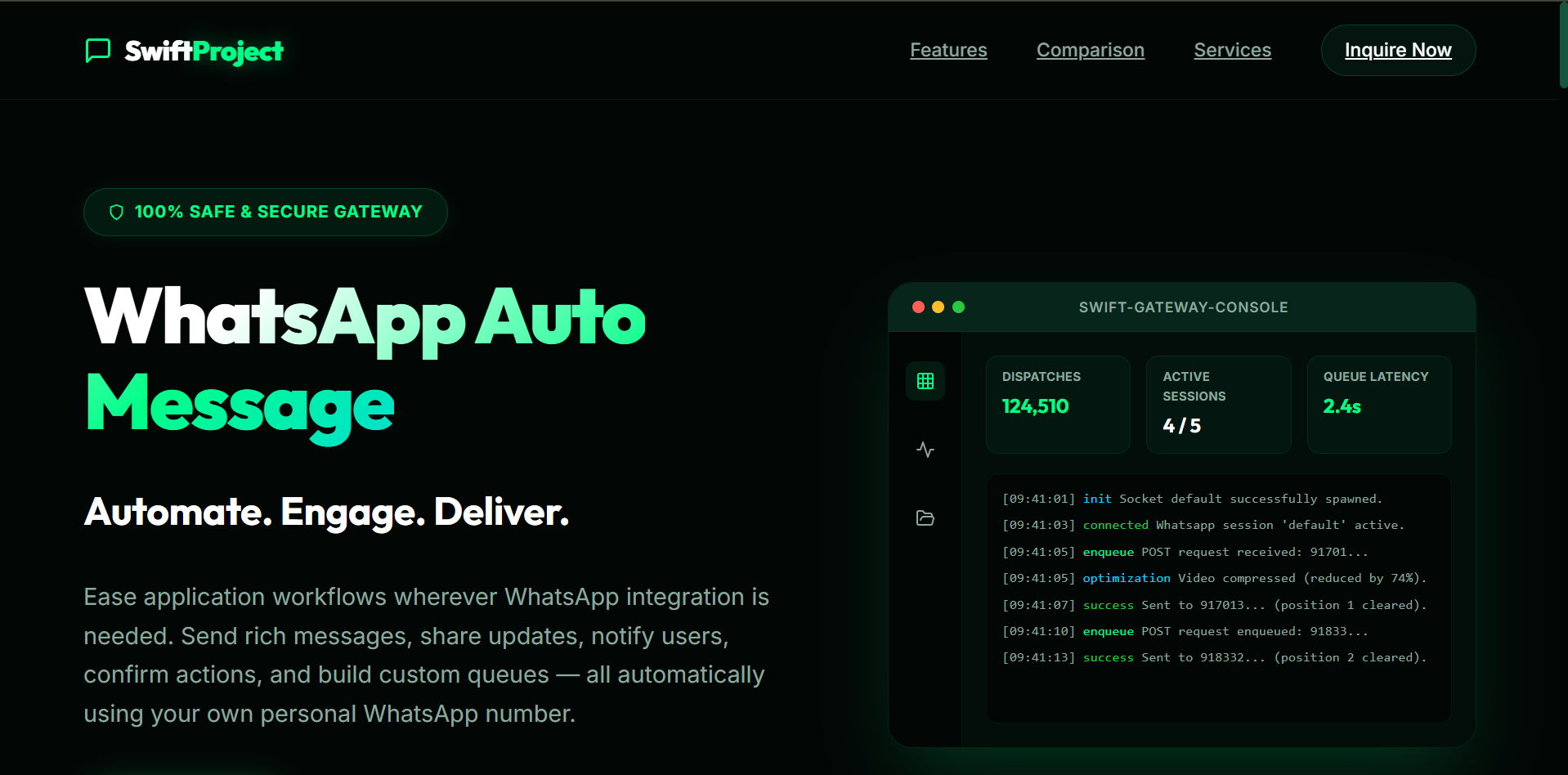 WhatsApp Gateway — screenshot